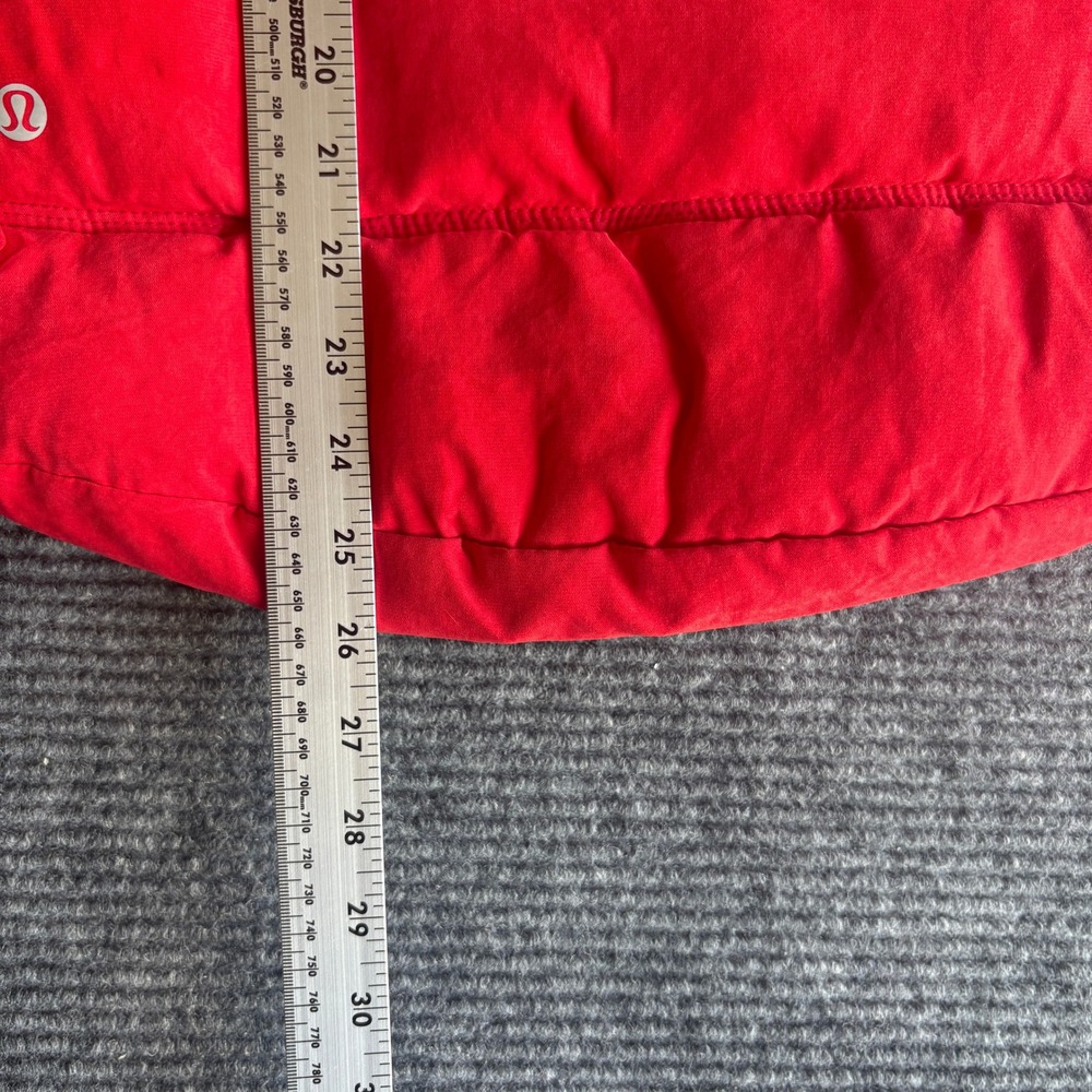 Lululemon Red Quilted Puffer Vest Womens Snap Front High Neck Sleeveless Jacket - Picture 5 of 6